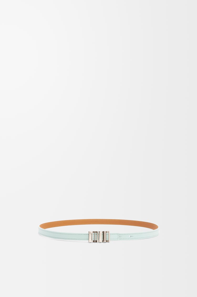 LOEWE LOEWE graphic belt in classic calfskin Blue Iceberg/Palladium