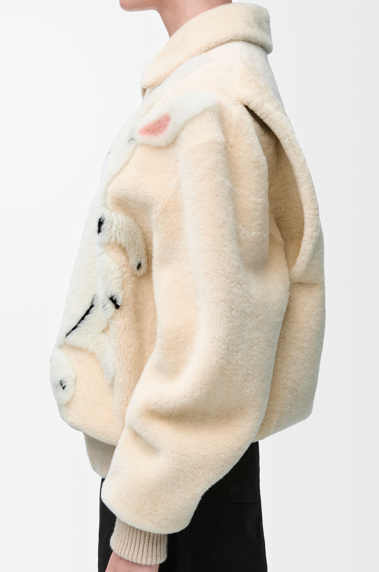 LOEWE Zip-up jacket in shearling Ivory