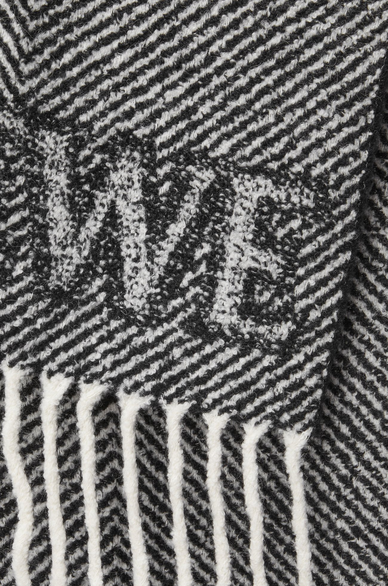LOEWE LOEWE scarf in alpaca and wool blend Black/White