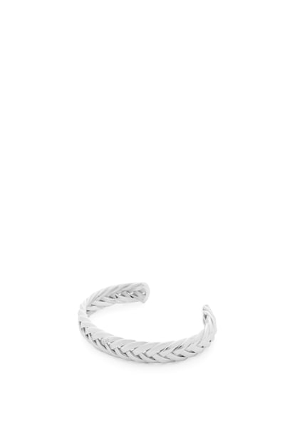 LOEWE Thin braided cuff in sterling silver 銀色 plp_rd