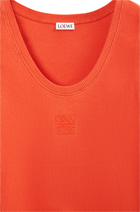 LOEWE Anagram tank top in cotton Bright Orange plp_rd