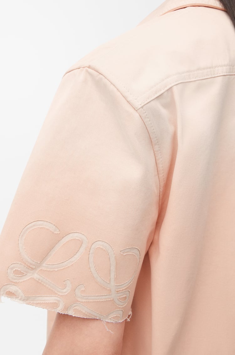 LOEWE Short sleeve shirt in cotton Light Pink