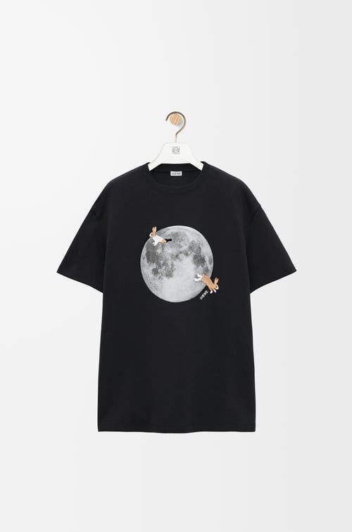 LOEWE Camiseta de corte holgado en algodón Negro
