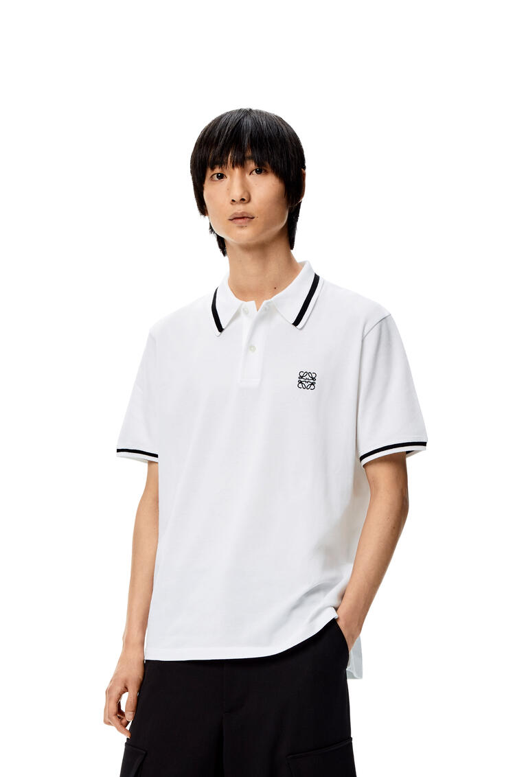 LOEWE Anagram polo in cotton White pdp_rd