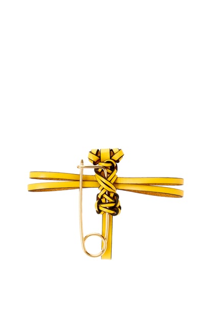 LOEWE Dragonfly pin charm in calfskin 黃色 plp_rd