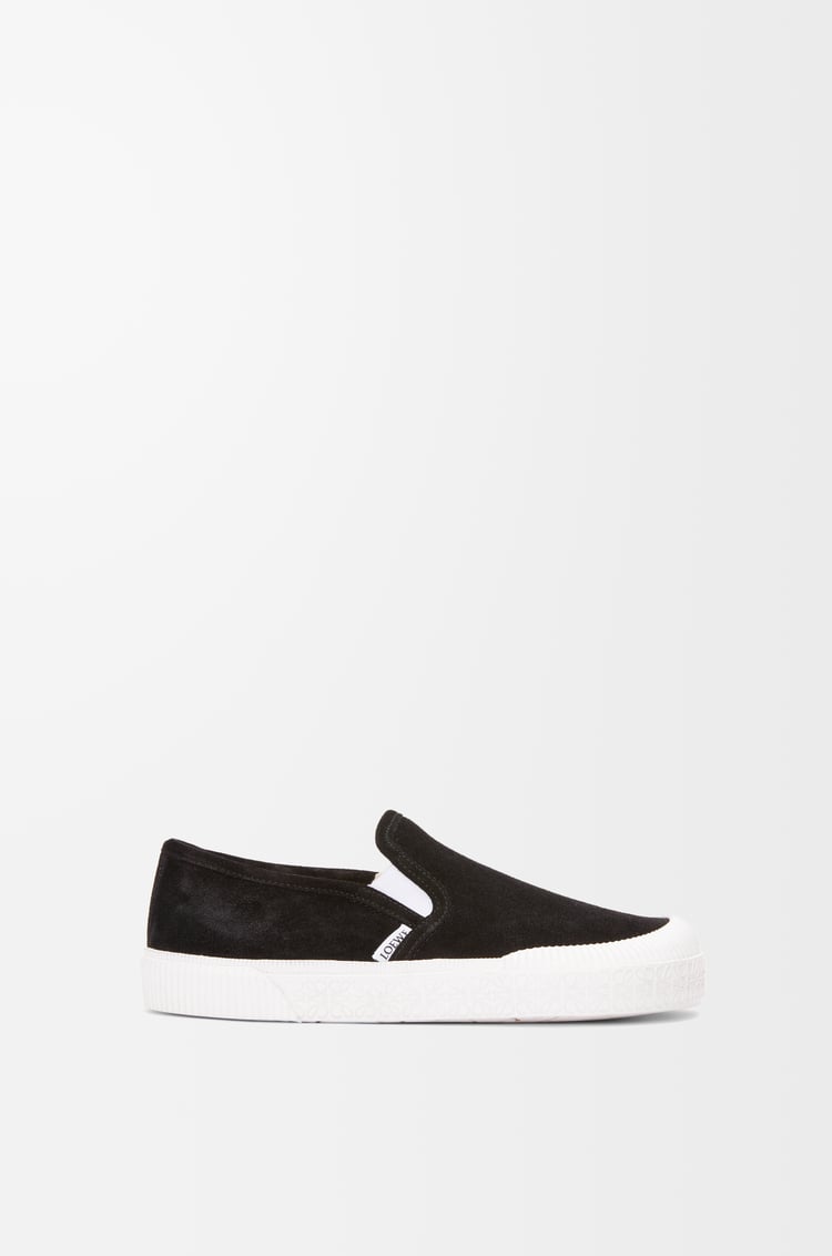 LOEWE Terra Vulca slip-on sneaker in suede Black