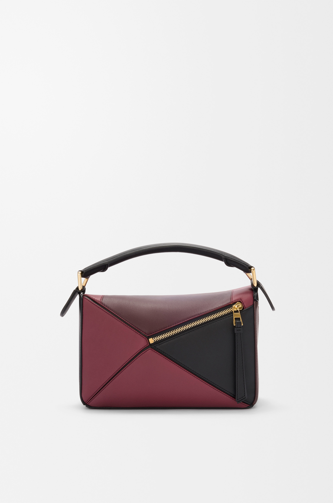 LOEWE Small Puzzle bag in nappa calfskin Black/Burgundy