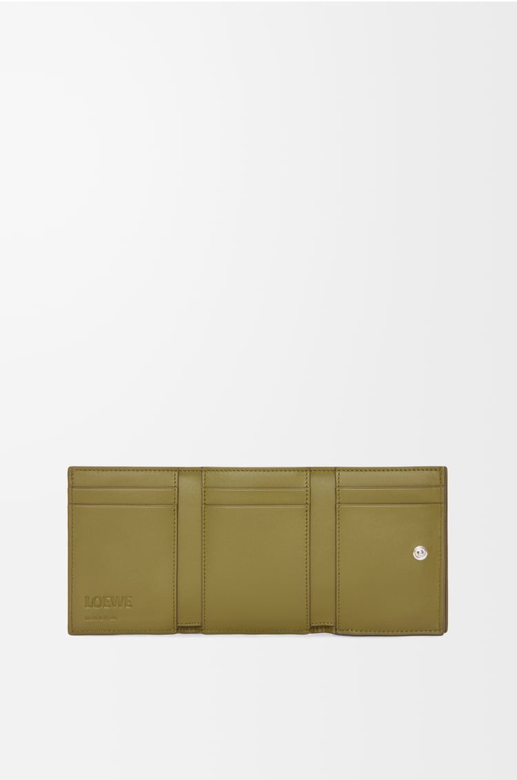 LOEWE Trifold wallet in soft grained calfskin Olive
