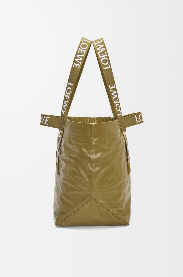 LOEWE Fold Shopper in paper calfskin Olive