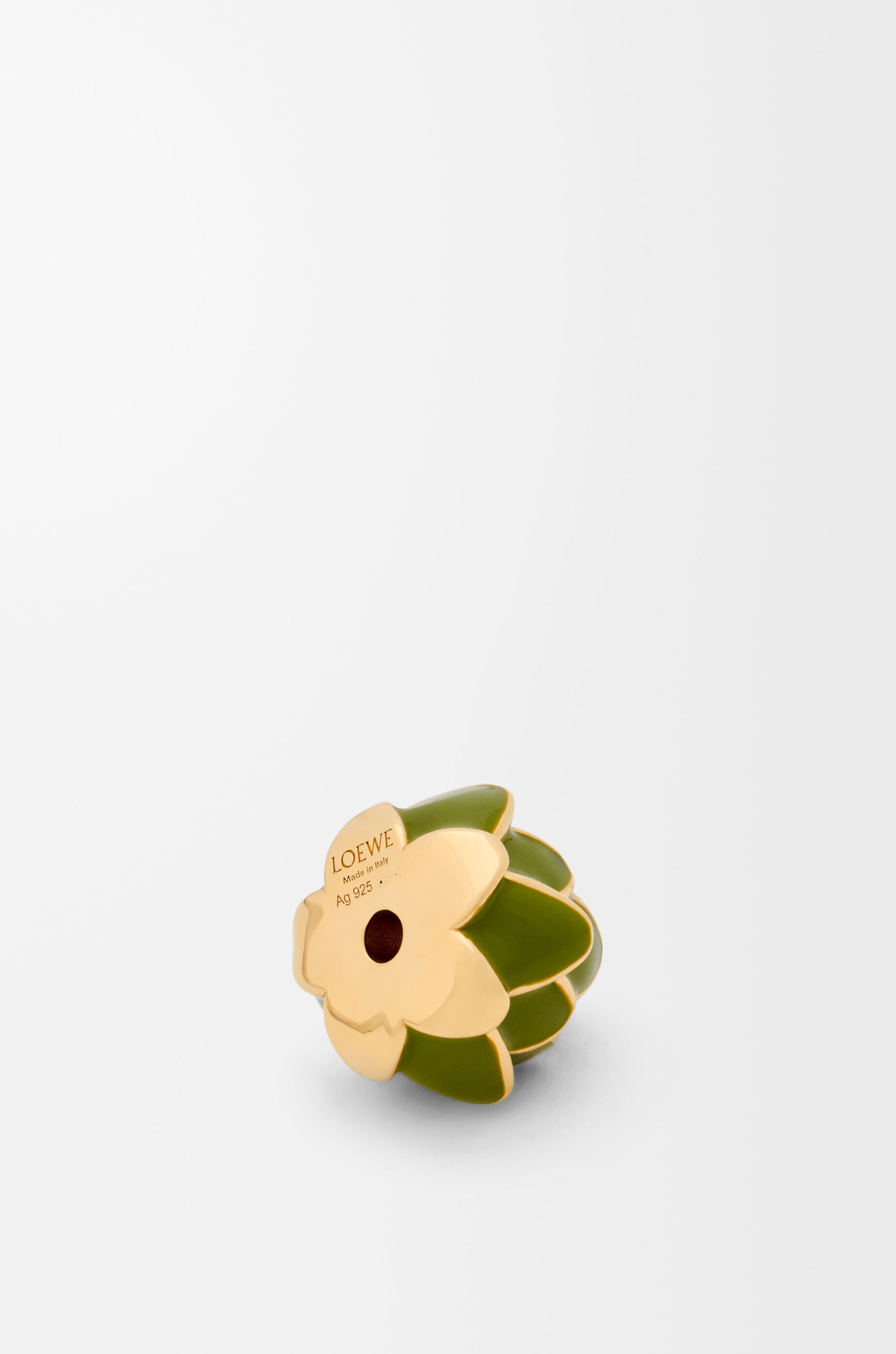 Acrobat artichoke hat in sterling silver and enamel Gold - LOEWE