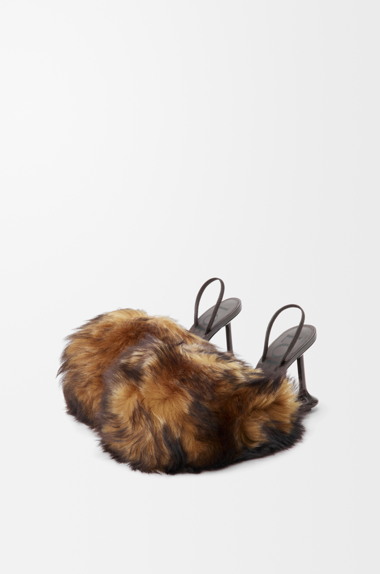 Toy slingback pump in shearling