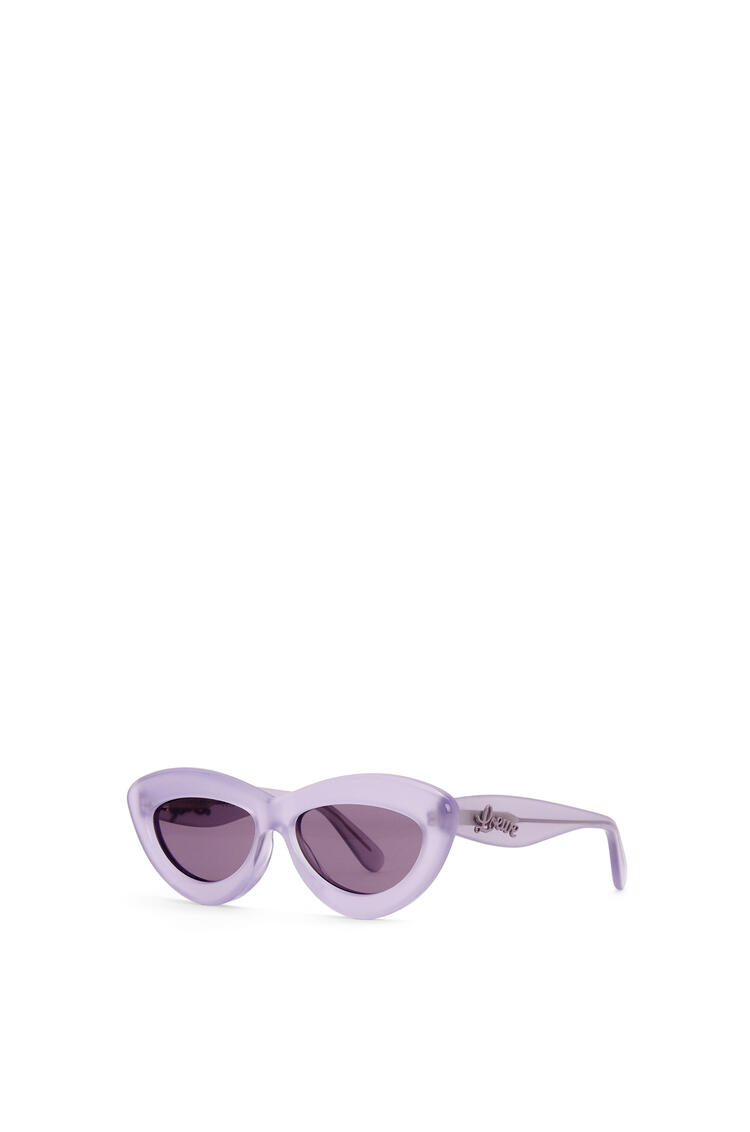 LOEWE 醋酸纖維貓眼太陽眼鏡 紫丁香色