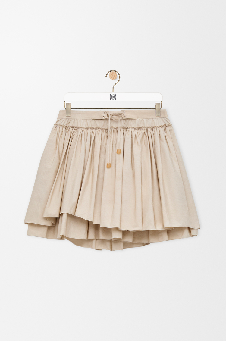 LOEWE Mini Skirt in cotton Light Beige