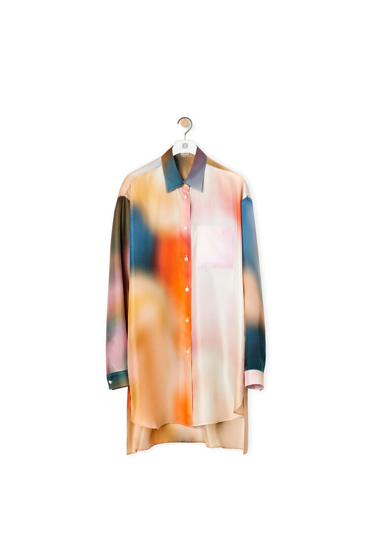 LOEWE Blur print shirt in silk Multicolor pdp_rd