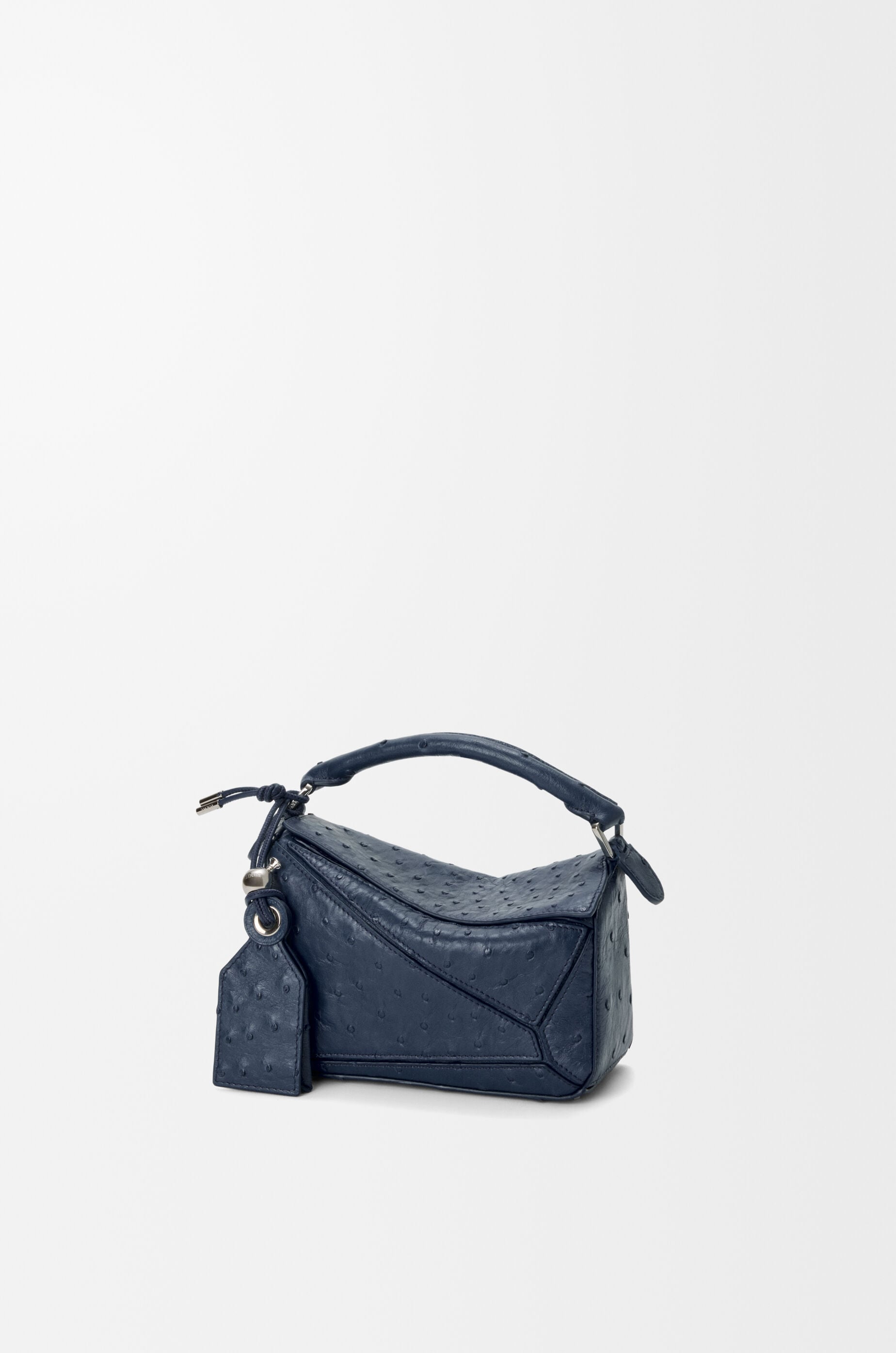 LOEWE フェザーライトパズルバッグ ミニ フェザーライト パズルバッグ ミニ（オーストリッチ） ブルー - ロエベ