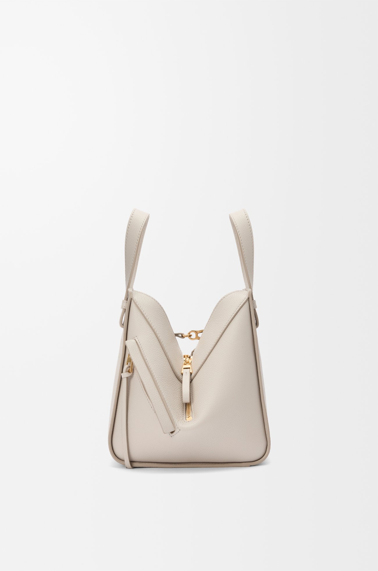 LOEWE Compact Hammock bag in soft grained calfskin Light Ghost