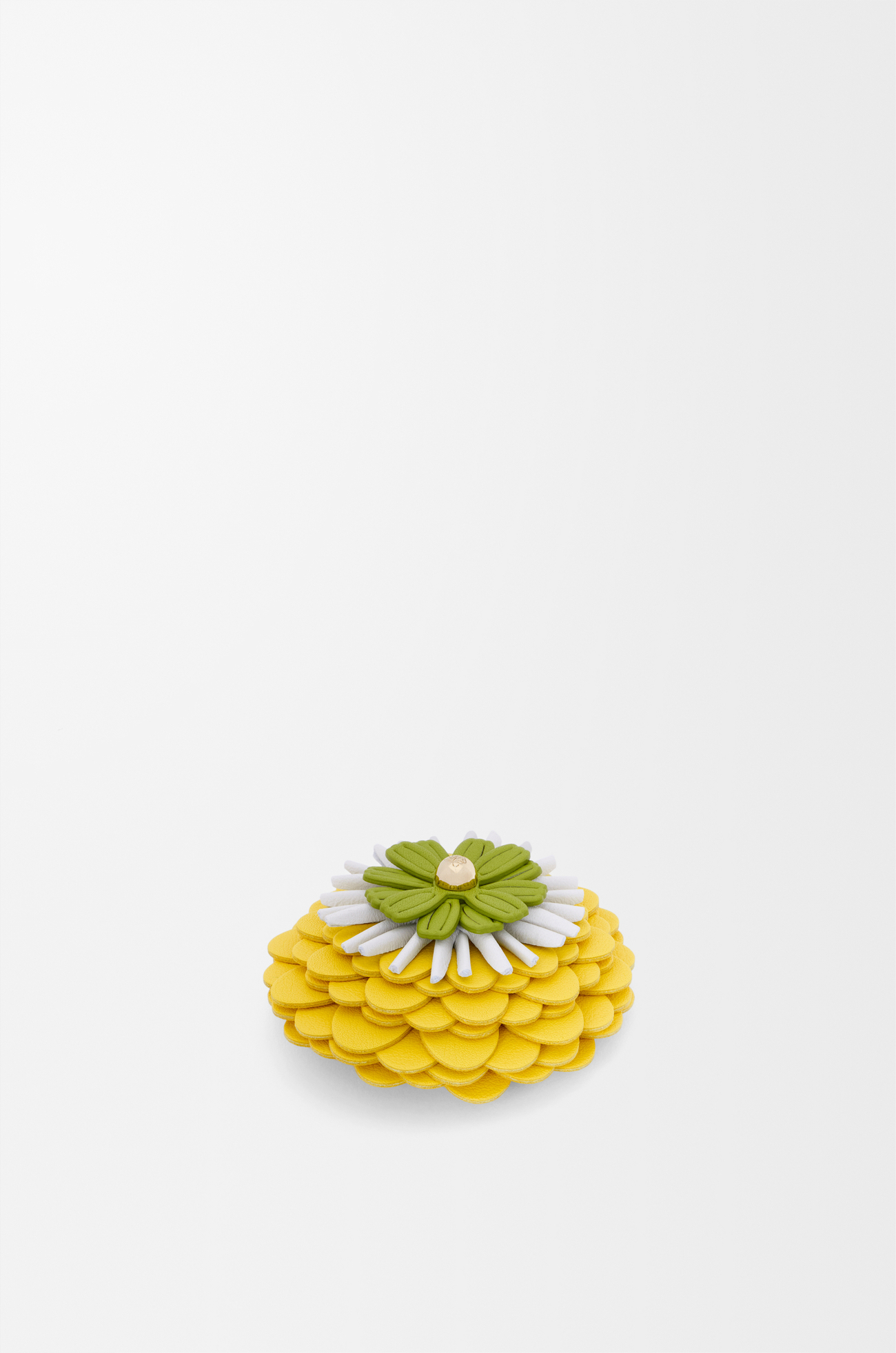 LOEWE フラワー ピン（カーフ） イエロー/ゴールド