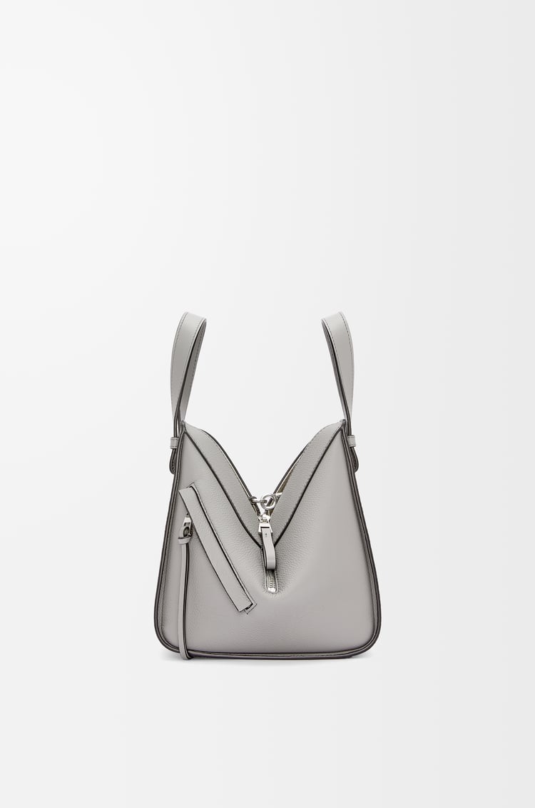 LOEWE Compact Hammock bag in soft grained calfskin Pearl Grey