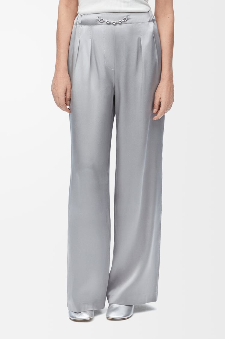 LOEWE Pyjama trousers in silk Mouse Grey