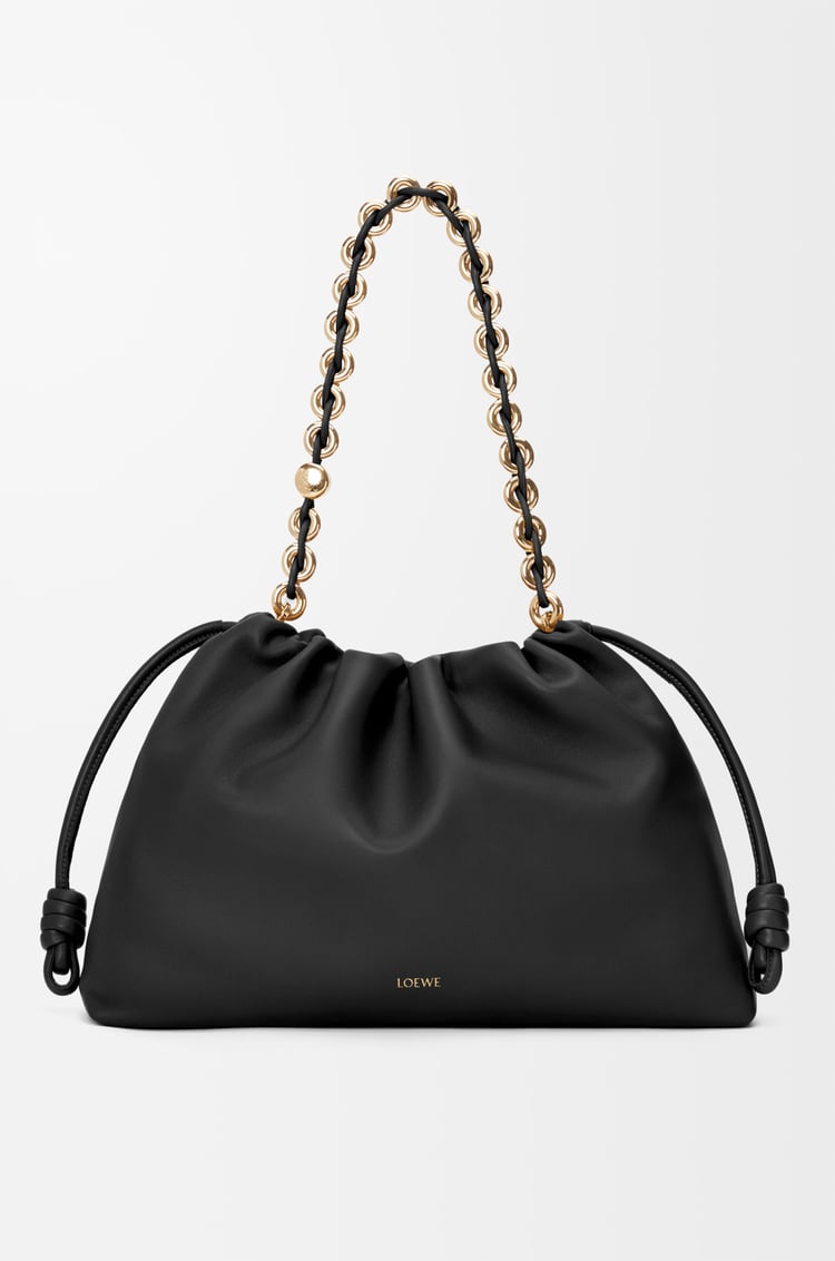 LOEWE 大号柔软纳帕羊皮革 Flamenco Purse 手袋 黑色