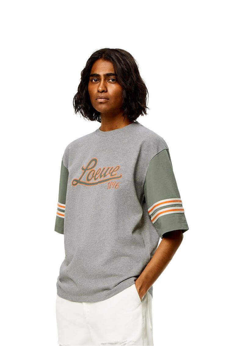 LOEWE LOEWE T-shirt in cotton Grey Melange/Old Military Gree