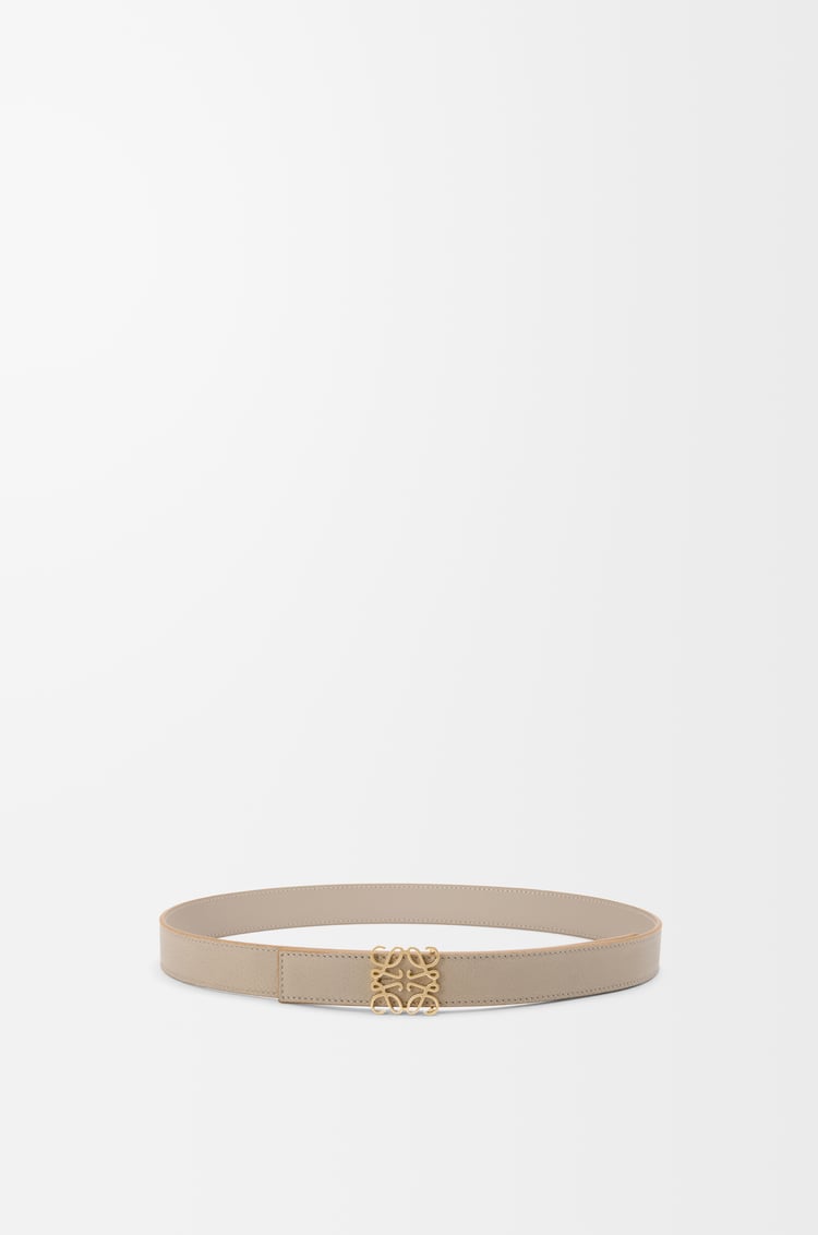 LOEWE リバーシブル アナグラム ベルト（サプルグレインカーフ） クレイ/ゴールド