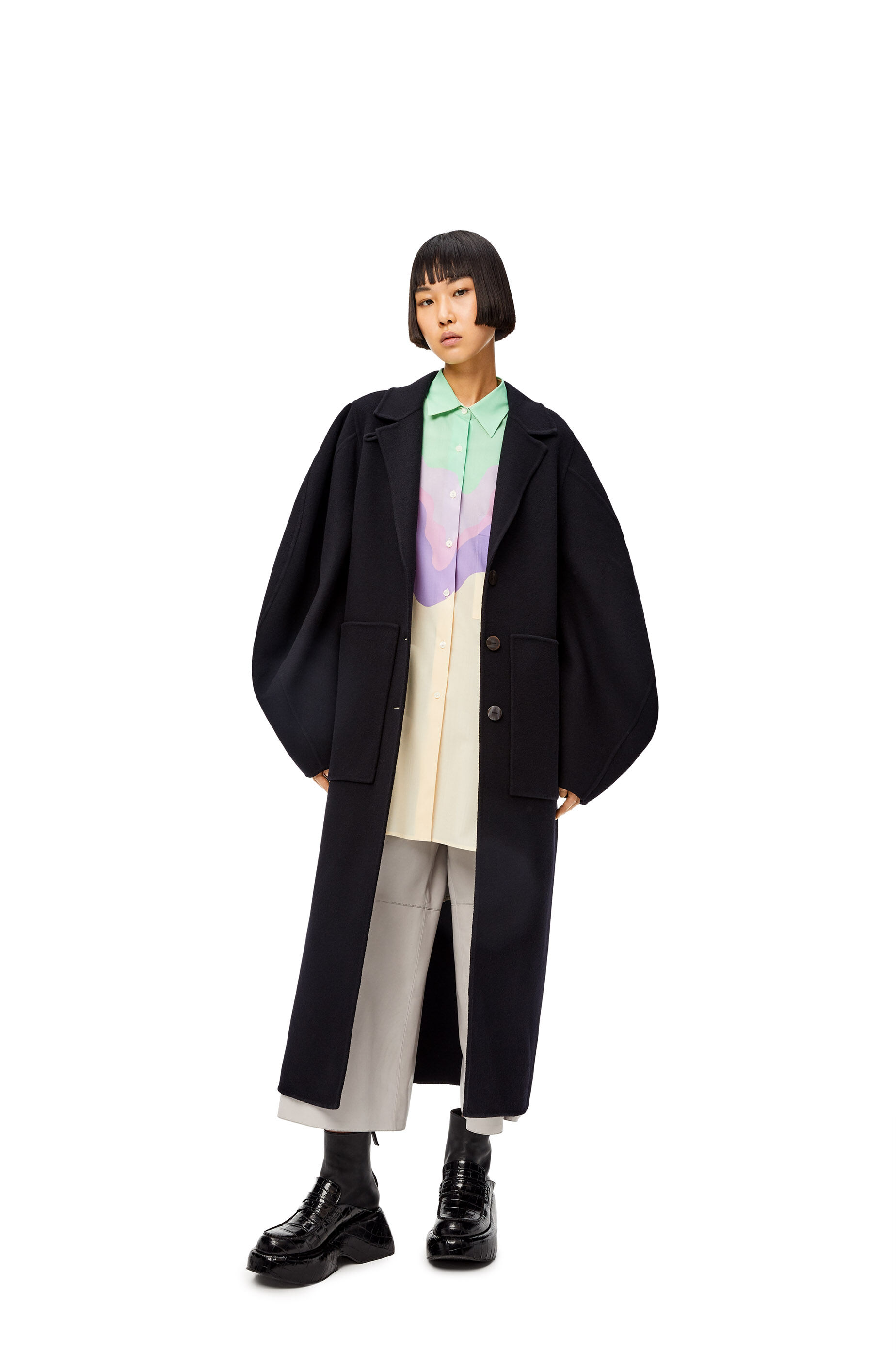 loewe oversized ribbon coat