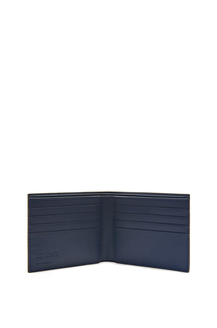 LOEWE Bifold wallet in satin calfskin 深海軍藍