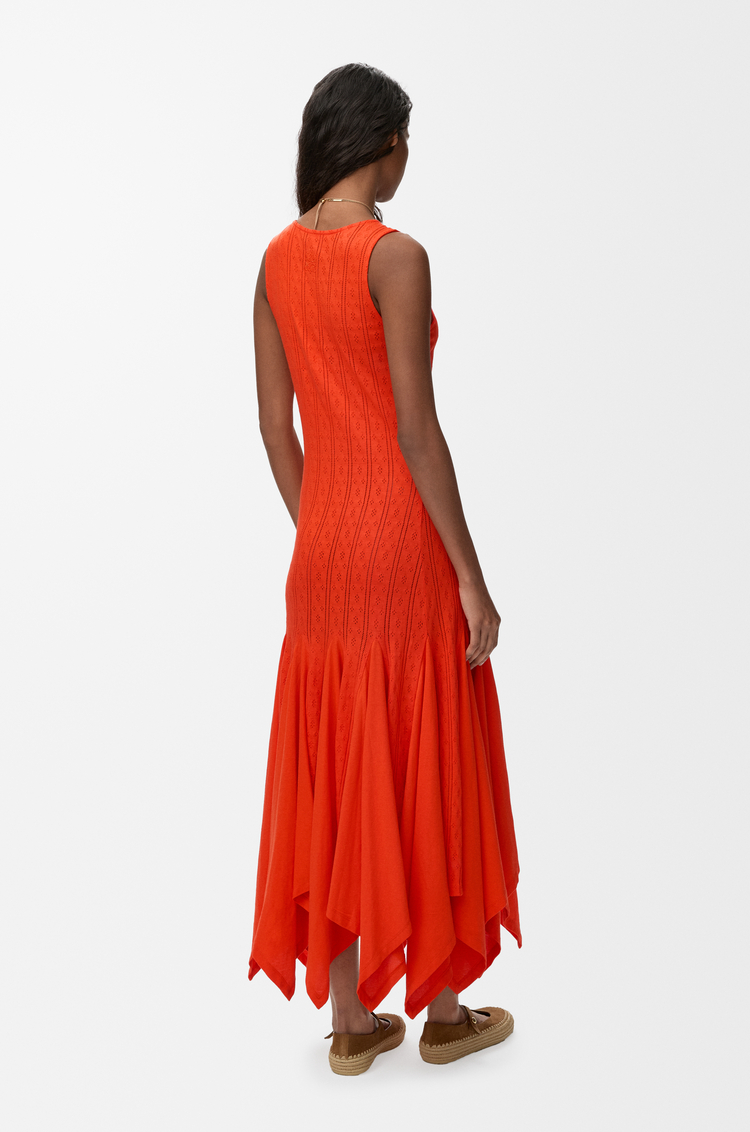 LOEWE Abito a canotta in cotone Arancione