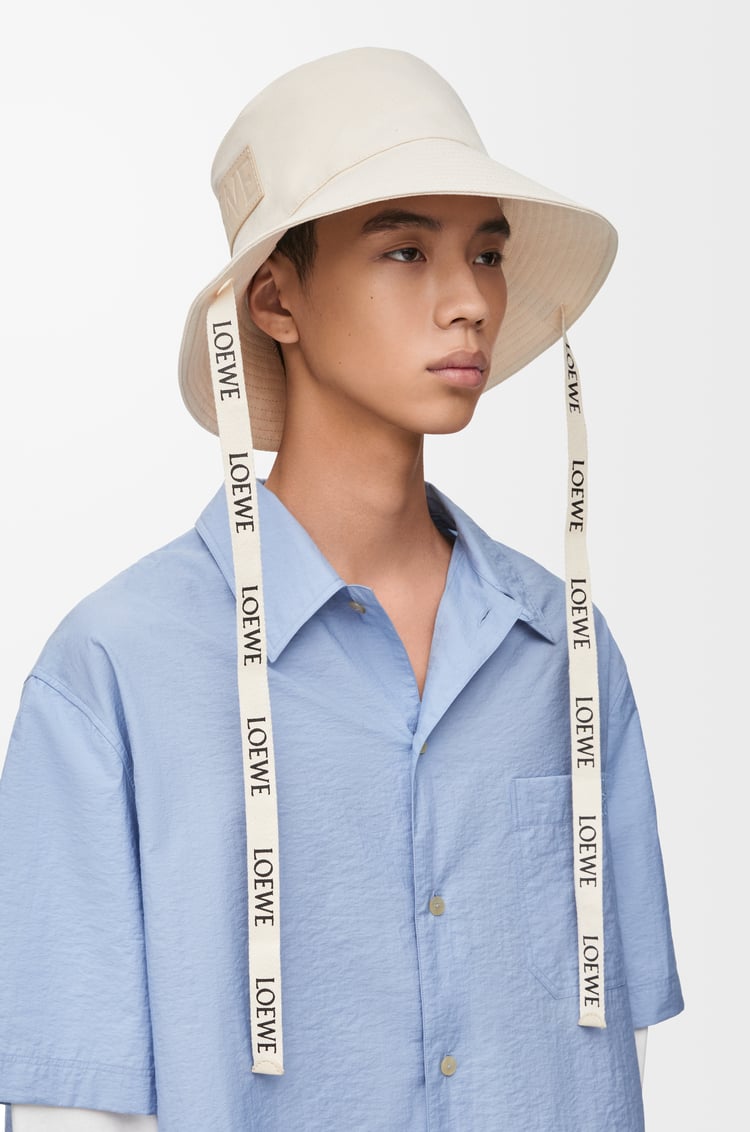 LOEWE Fisherman hat in canvas Soft White