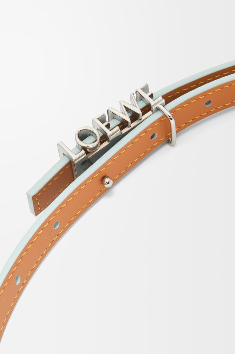 LOEWE LOEWE graphic belt in classic calfskin Blue Iceberg/Palladium