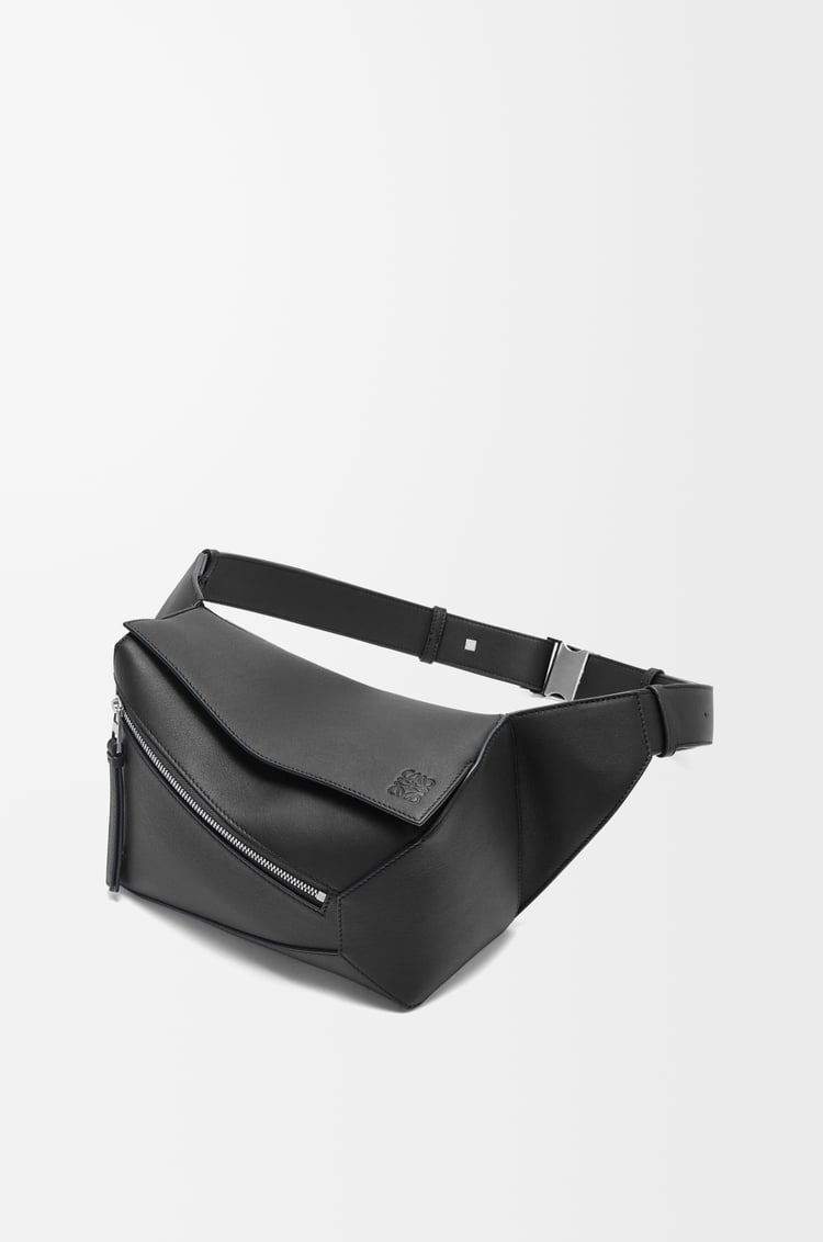 LOEWE Small Puzzle bumbag in classic calfskin Black