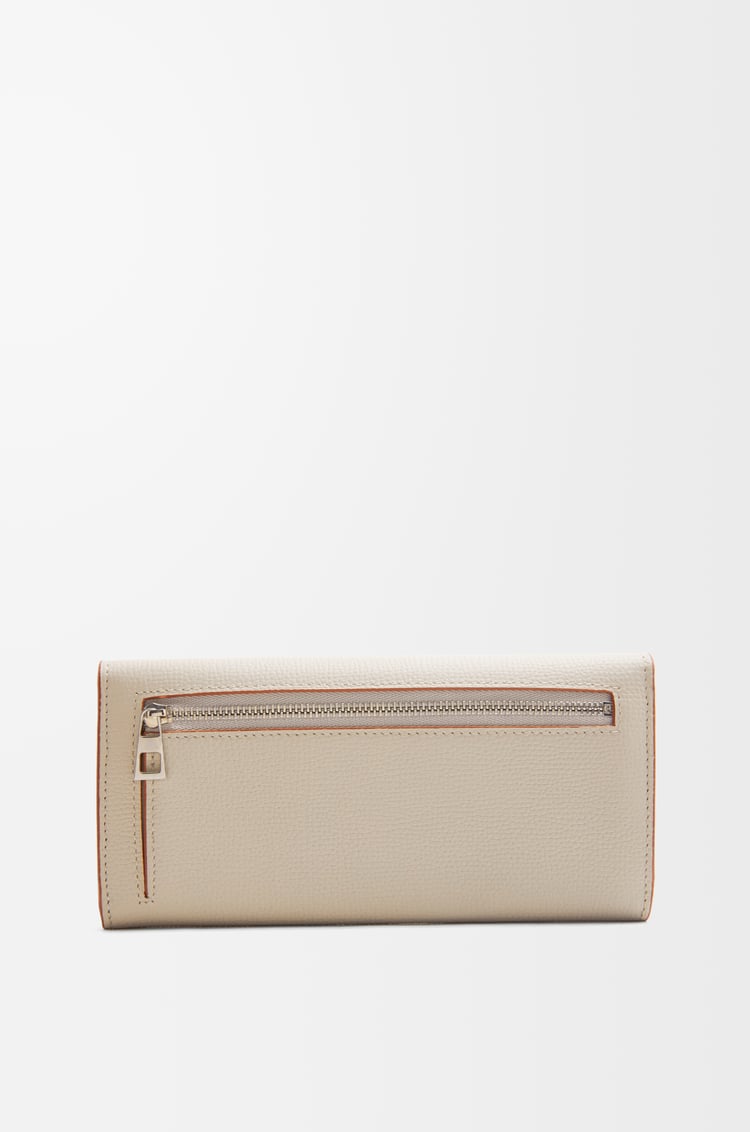 LOEWE 石紋小牛皮 Anagram 長夾 淺灰色