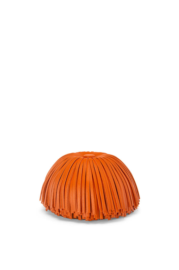 LOEWE Pequeña caja en forma de borla de cerámica y piel de ternera Naranja pdp_rd