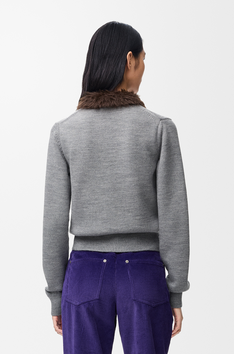 LOEWE Cardigan in lana Grigio