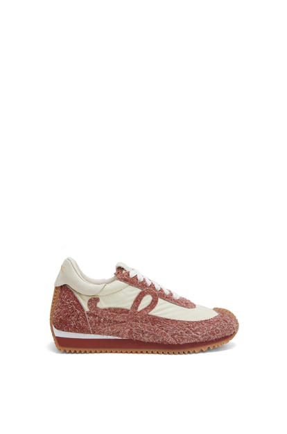 LOEWE Flow Runner in nylon and brushed suede Palermo/ Soft White