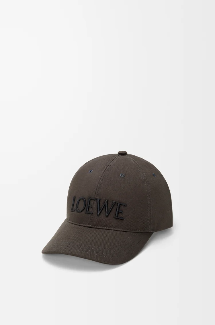 LOEWE Futurist Cat cap in cotton Brown/Black