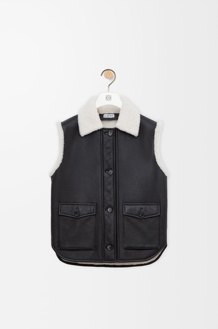 LOEWE Chaleco en lana de oveja Negro