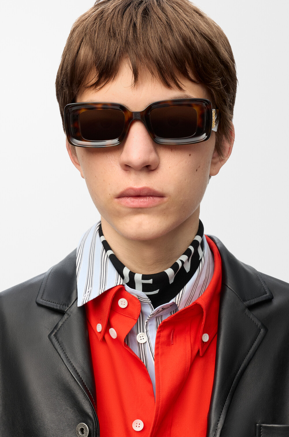 Loewe Rectangular Sunglasses in Havana Loewe Eyewear Slim Rectangular Sunglasses in Havana Loewe main image 4