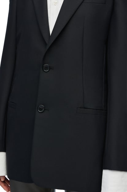 LOEWE Chaqueta de traje en lana y mohair Negro plp_rd