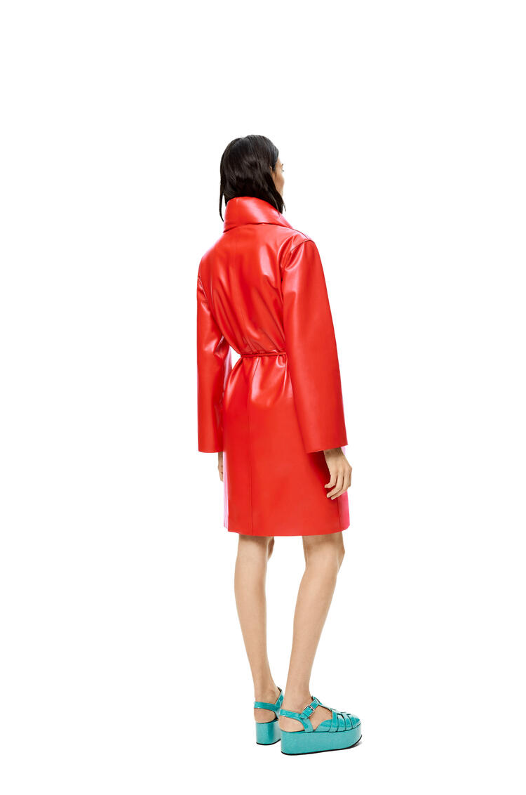 LOEWE Belted coat in nappa Red pdp_rd