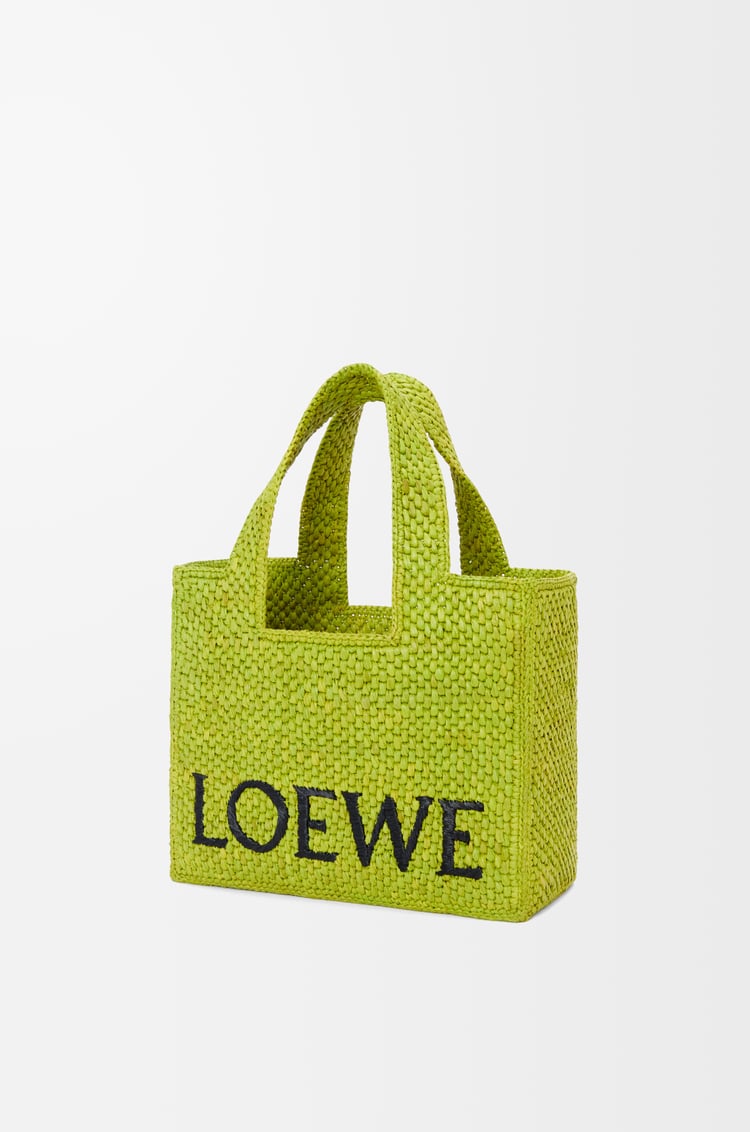 LOEWE 小型酒椰纖維 LOEWE Font 托特包 草地綠
