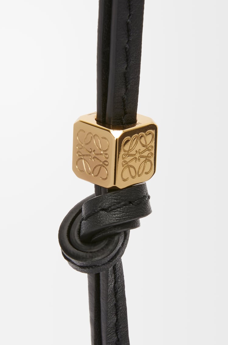 LOEWE Small Anagram strap in calfskin Black Tonal/Gold