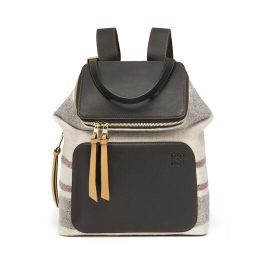 LOEWE Goya Stripes Small Backpack Multicolor/Black LOEWE Goya Stripes Small Backpack Multicolor/Black all