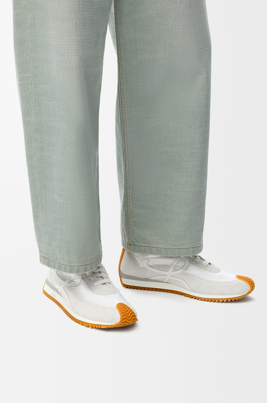 Flow Runner in nylon and suede White LOEWE