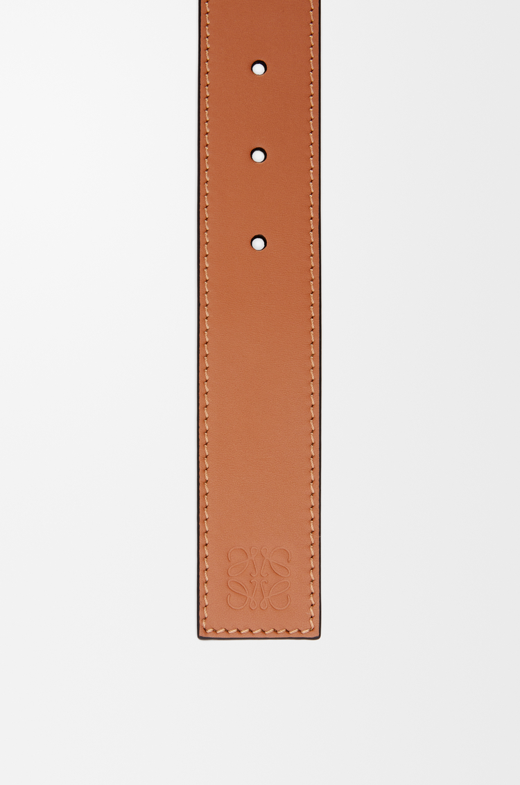 LOEWE Roller buckle belt in smooth calfskin Tan/Palladium