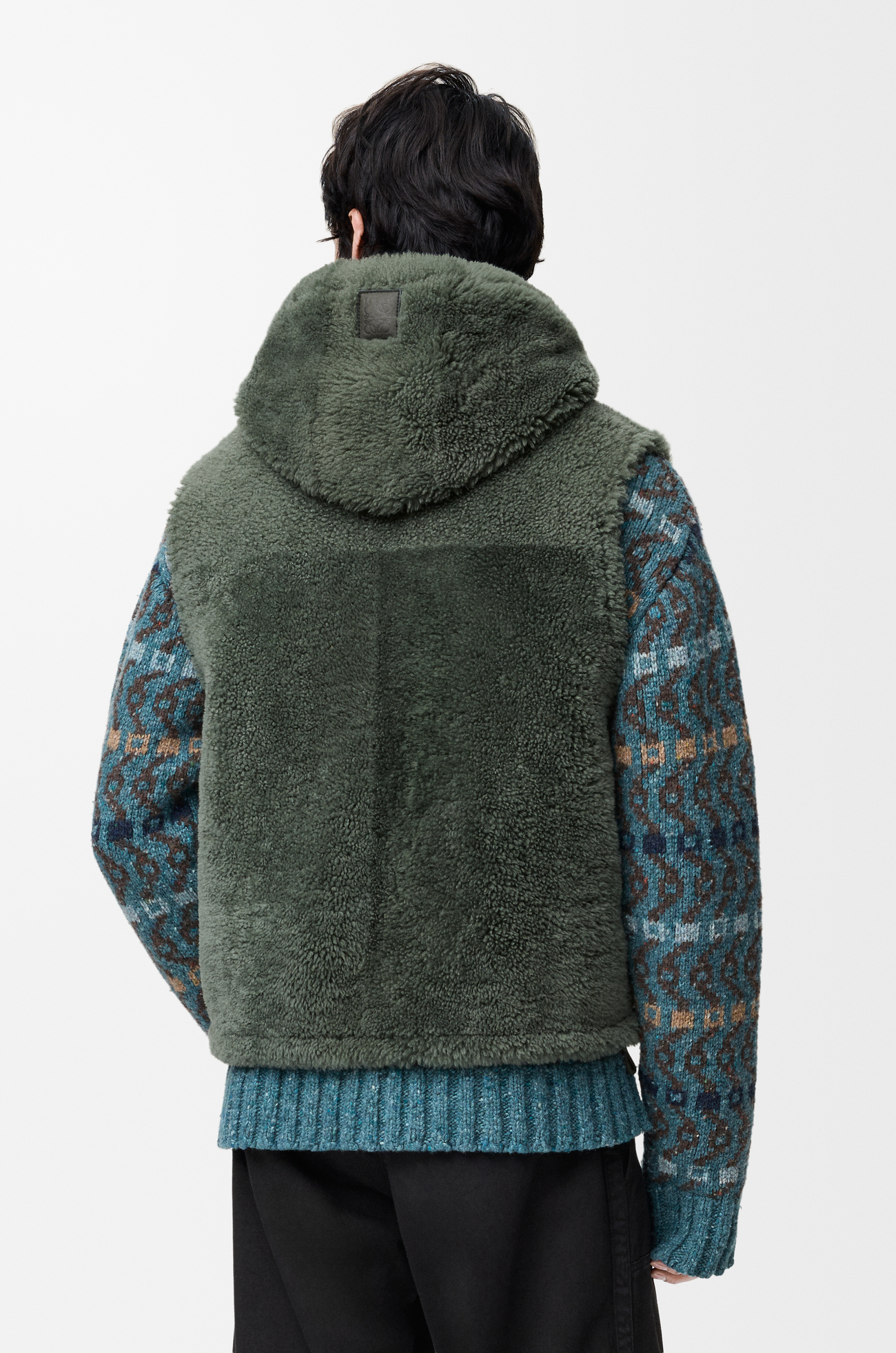 LOEWE ベスト（シアリング） カーキグリーン