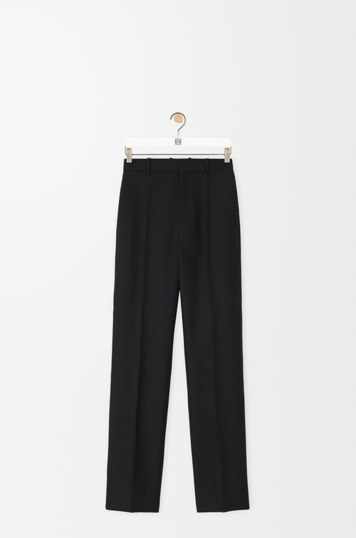 LOEWE Trousers in wool and silk  Black