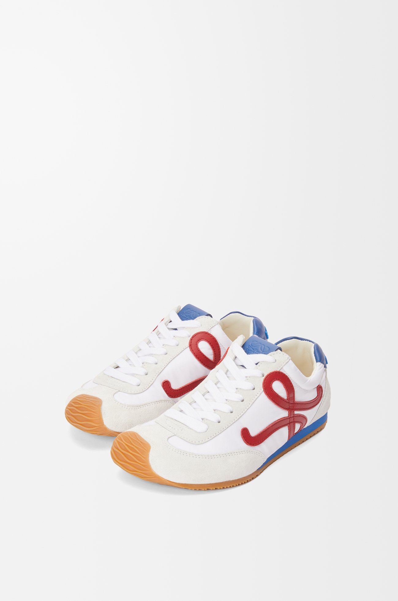 LOEWE Ballet Runner 2.0 in nylon and calfskin White/Red/Blue