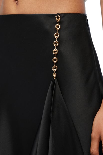 LOEWE Chain skirt in silk 黑色 plp_rd